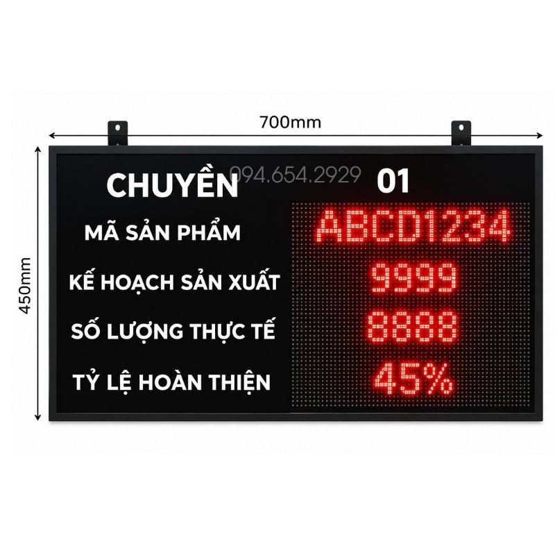 Bảng Led Hiển Thị Năng Suất Sản Xuất 3 Bảng Led Hiển Thị Năng Suất Sản Xuất