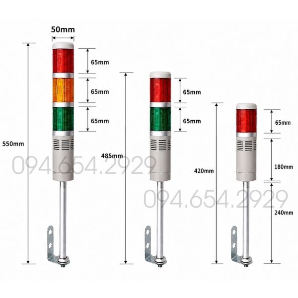 Đèn Tháp 2 Tầng 24v 8 Đèn tháp 2 tầng 24v