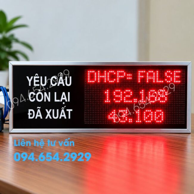 Bảng led hiển thị thông tin từ PLC; bảng LED kết nối với PLC