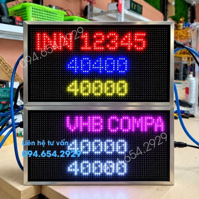 Bảng LED hiển thị suất ăn công nghiệp