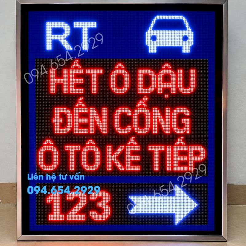 Bảng Led Hiển Thị Chỗ Trống Xe Thông Minh