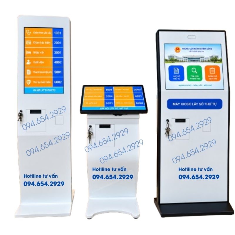 Hệ Thống Gọi Số Cho Phòng Khám – Giải Pháp Xếp Hàng Tự Động 3 Mẫu Kiosk lấy số thứ tự