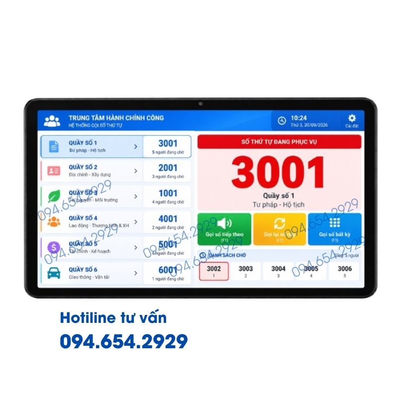 Tablet gọi số tại quầy