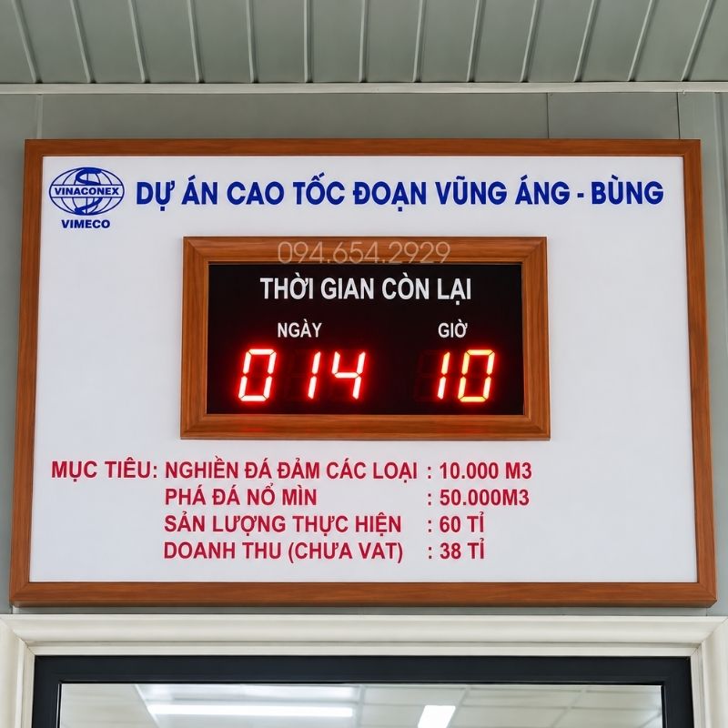 Bảng LED Đếm Thời Gian | Bảng LED Đếm Ngược VHB 3 Bảng LED Đếm Thời Gian
