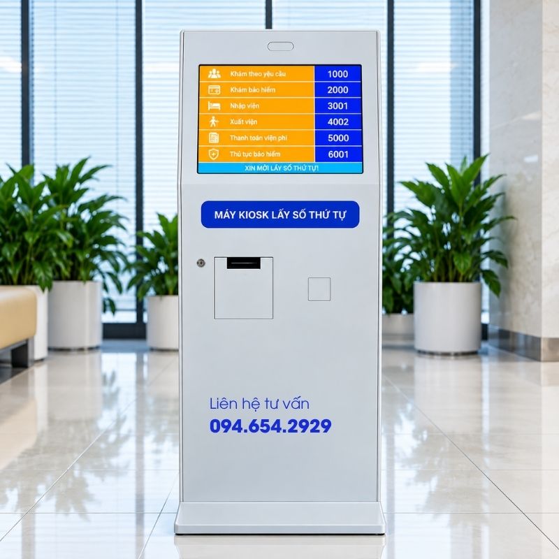 Hình 4: Kiosk lấy số tự động 32 inch
