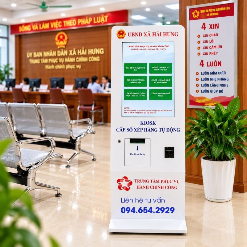 Hình 3: Kiosk lấy số tự động 24 inch