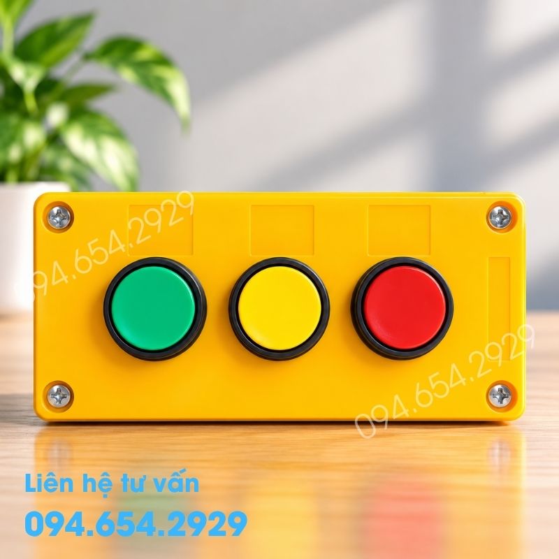 Nút nhấn đóng mở barie 3 Nút nhấn đóng mở barie