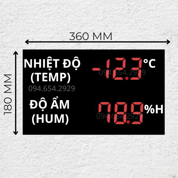 bảng led nhiệt độ độ ẩm kho lạnh