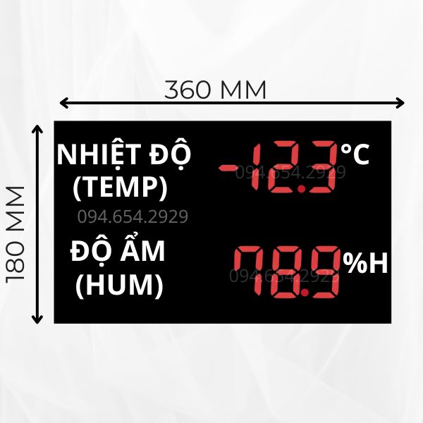 bảng led nhiệt độ độ ẩm kho lạnh