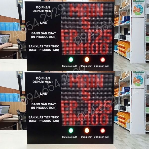 Bảng Hiển Thị Sản Phẩm Trong Dây Chuyền Sản Xuất