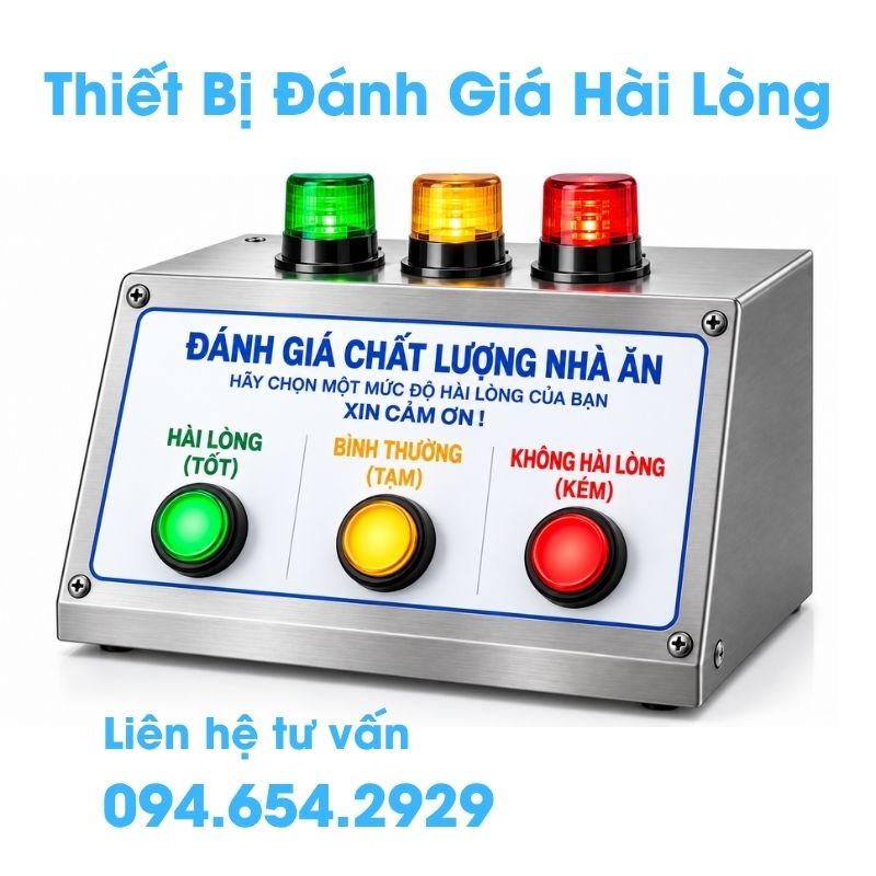 Thiết bị đánh giá hài lòng bữa ăn trong nhà máy VHB-SAT03