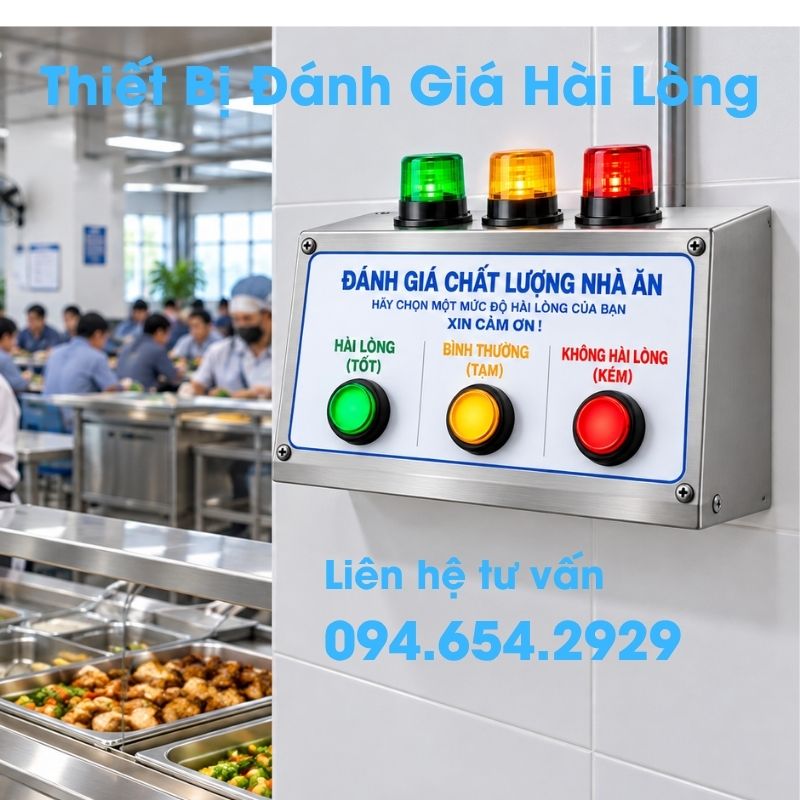 Thiết bị đánh giá hài lòng bữa ăn trong nhà máy |VHB-SAT03