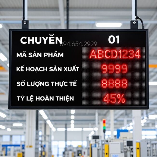 Bảng led hiển thị năng suất sản xuất
