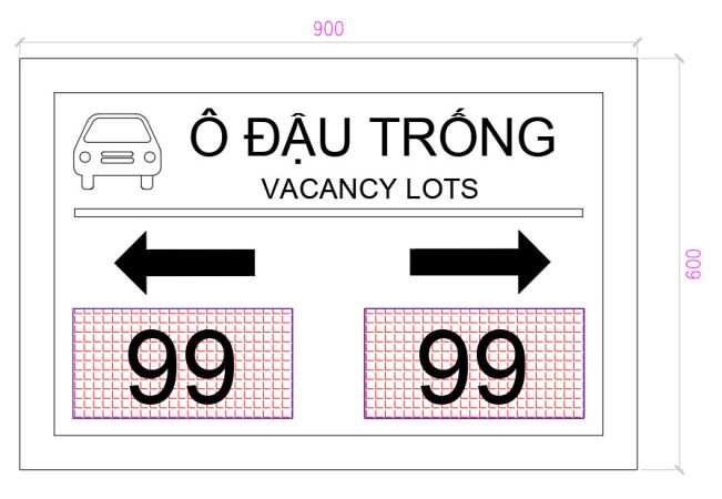 Hình 1: Bảng led chỉ dẫn thông minh tầng hầm