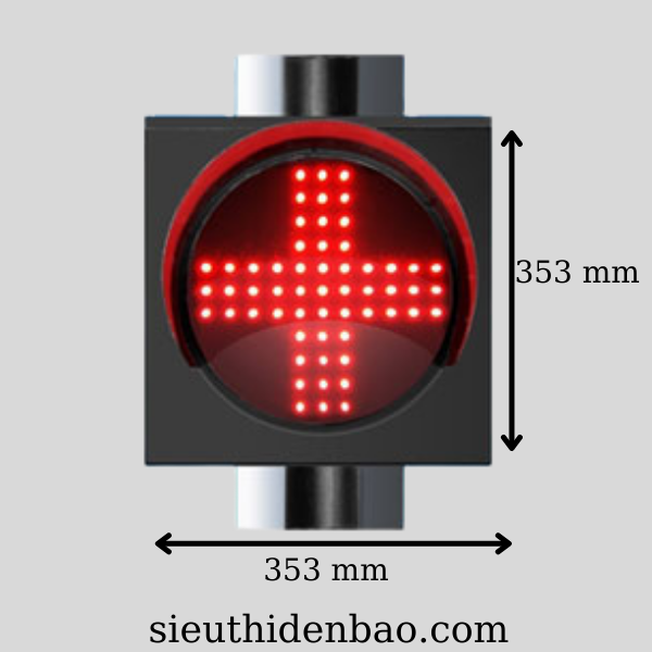 Hình 2:Đèn giao thông chữ thập màu đỏ D300