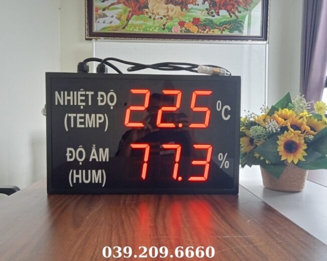 Hình 1: Bảng led đo nhiệt độ độ ẩm