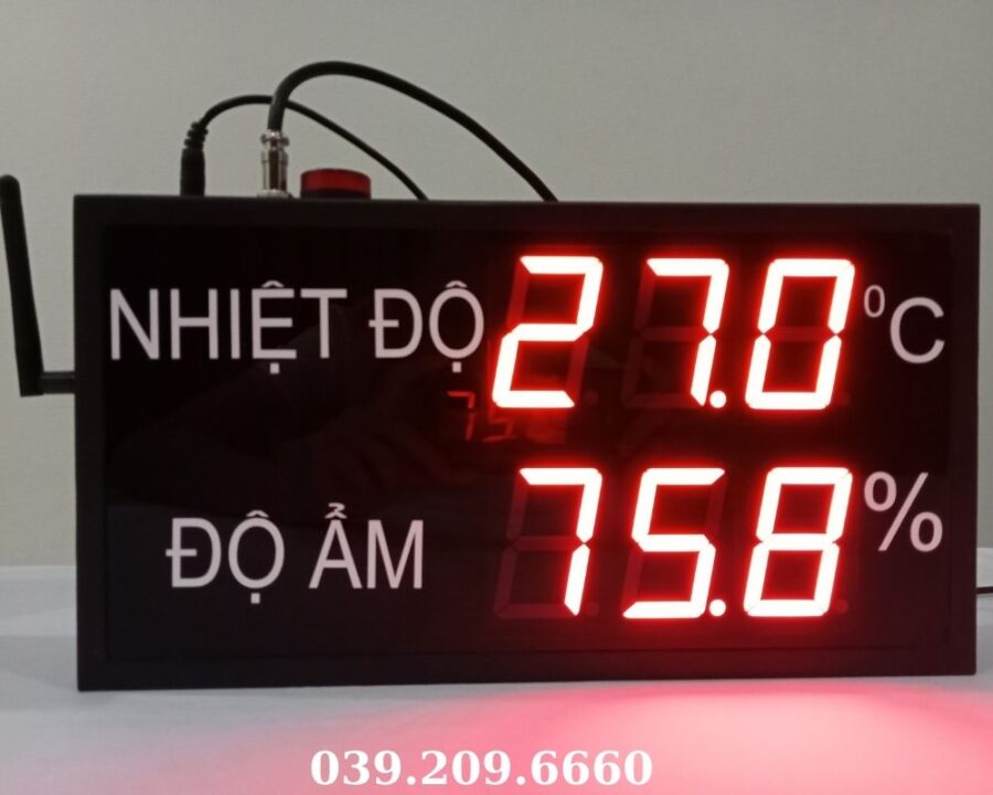 Hình 3: Bảng led nhiệt độ độ ẩm