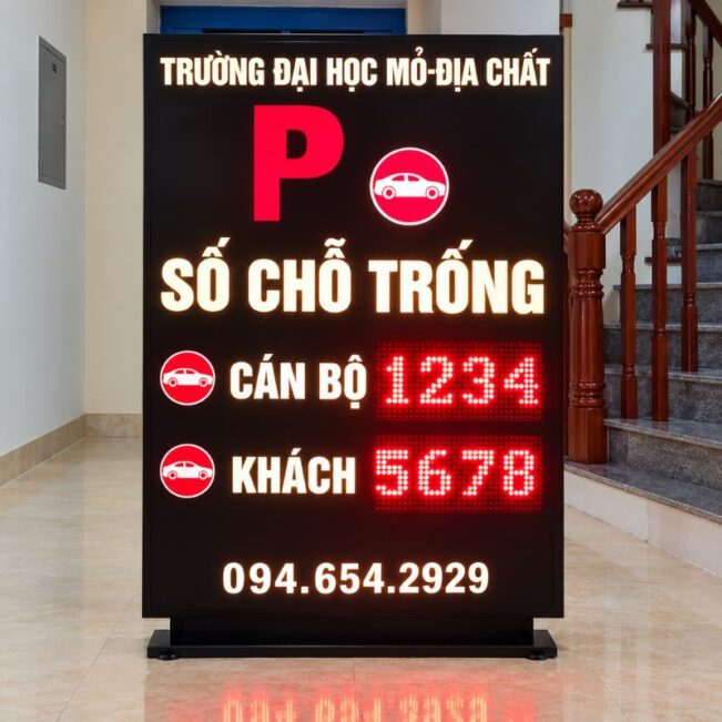 Bảng Led Hiển Thị Chỗ Trống Bãi Xe