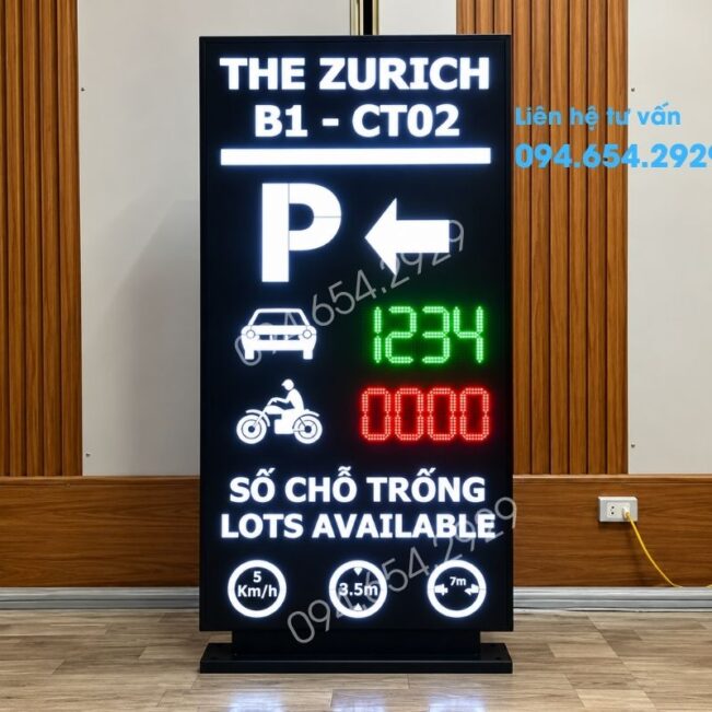 Bảng LED Hiển Thị Chỗ Trống Tầng Hầm