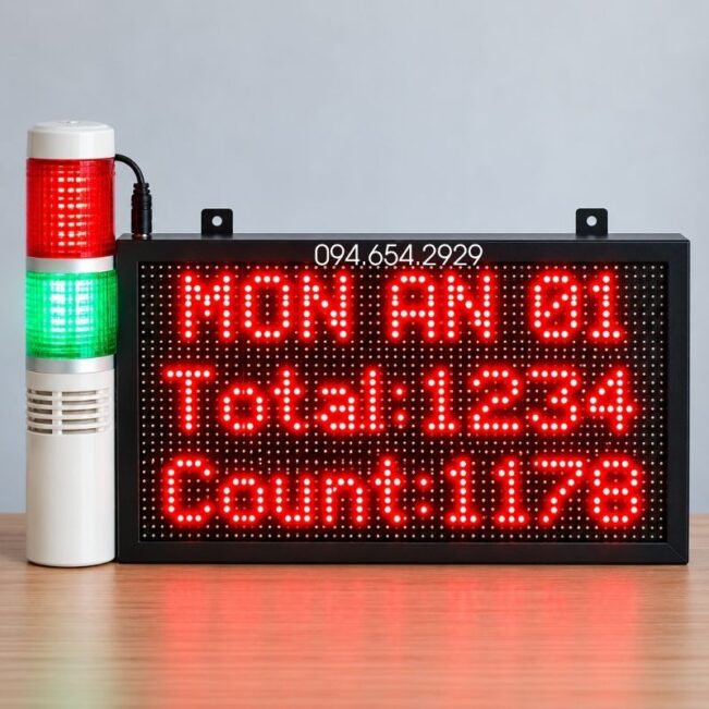 Bảng Led Hiển Thị Xuất Ăn Căng Tin