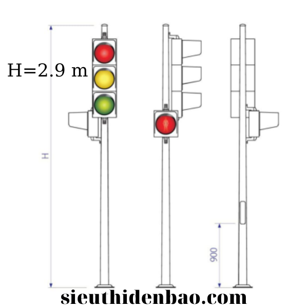 Hình 5: Cột đèn giao thông