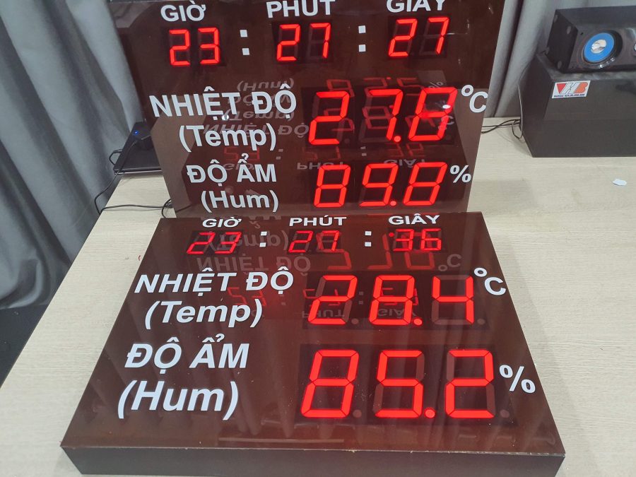 Hình 3: Đồng hồ led nhiệt độ giám sát online