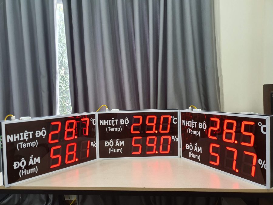 Hình 2: Đồng hồ led nhiệt độ giám sát online