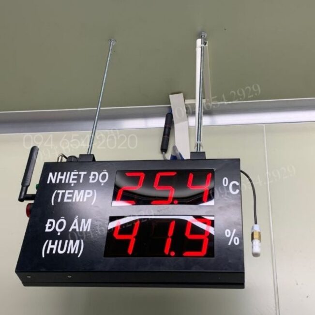Bảng LED theo dõi nhiệt độ độ ẩm công nghiệp