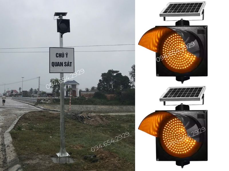 Đèn chớp vàng D300 NLMT