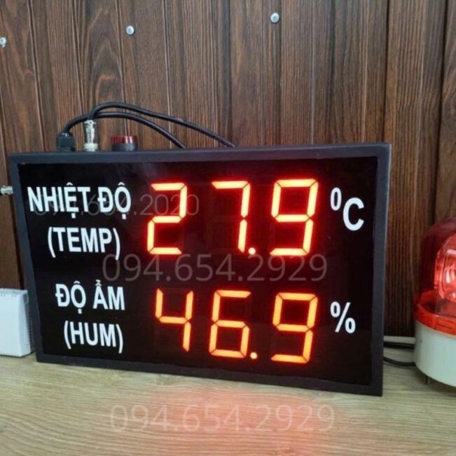 Bảng LED Nhiệt Độ Độ Ẩm Kết Nối Mạng Internet